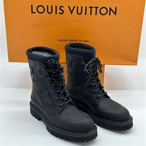 louis vuitton combat boots fake|louis vuitton suede boots.